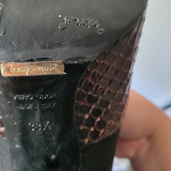 Dolce and Gabbana snakeskin boots - Picture 3 of 3